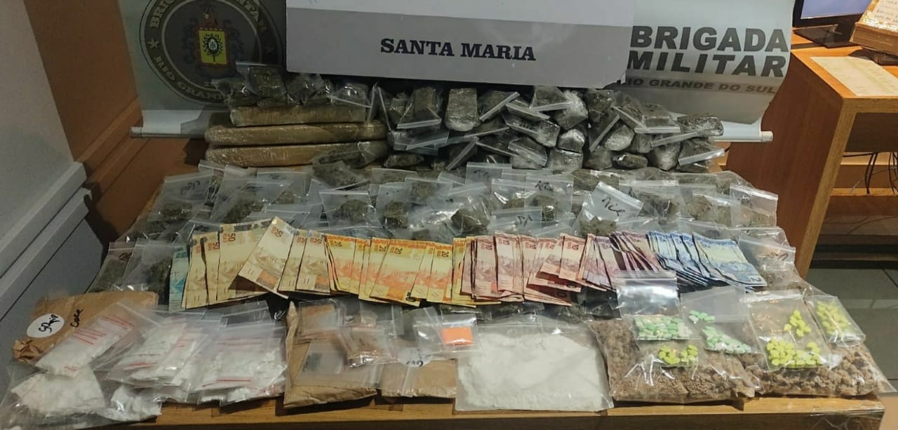 Jovem é preso com mais de 3 kg de droga em Santa Maria
