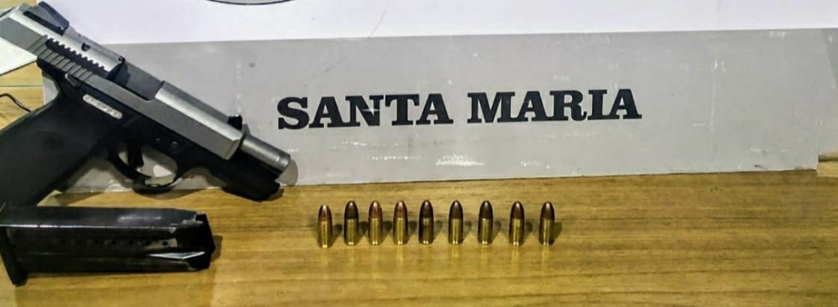 Jovem é detido com pistola 9mm em Santa Maria