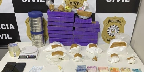 Polícia Civil apreende mais de 10kg de droga em Santa Maria
