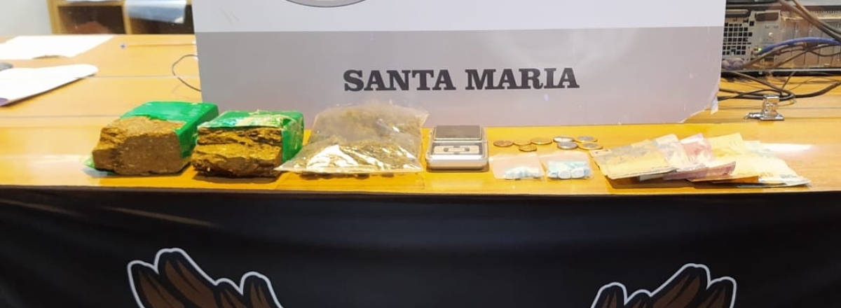 Jovem é preso por tráfico de drogas em Santa Maria
