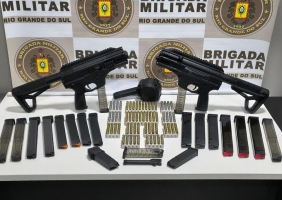 Brigada Militar apreende duas submetralhadoras em Camobi