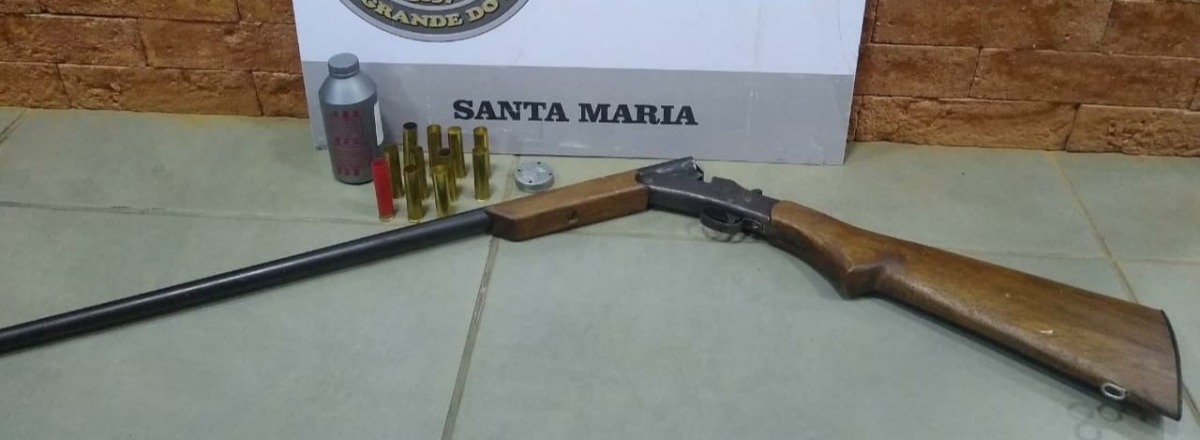 Jovem é preso com espingarda calibre 28 em Santa Maria