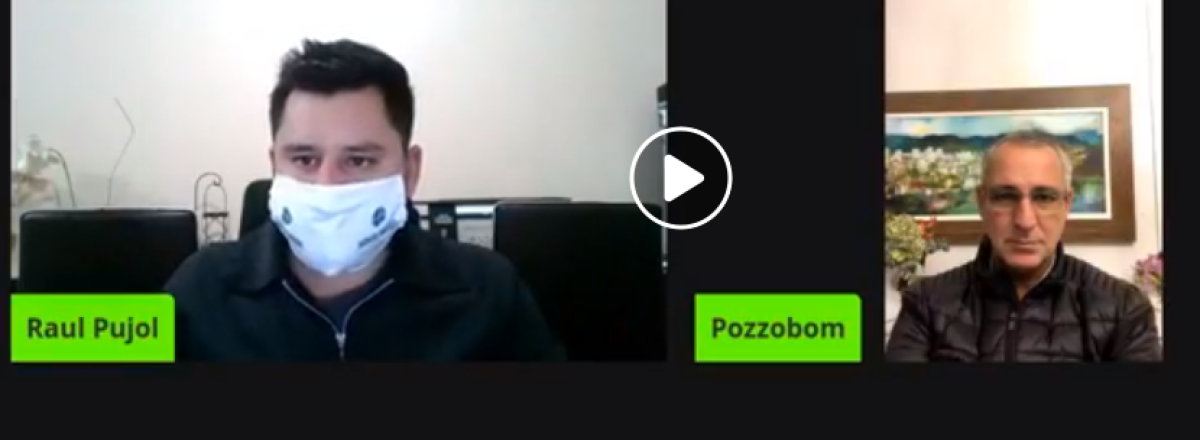 Pozzobom participa de live com o jornalista Raul Pujol na noite desta terça-feira