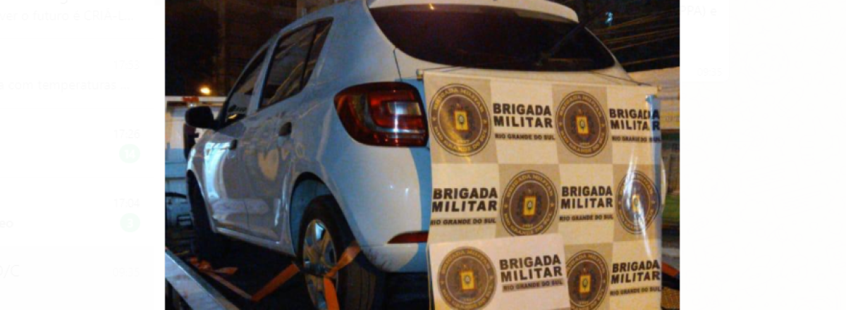 Brigada Militar recupera veículo furtado em Santa Maria