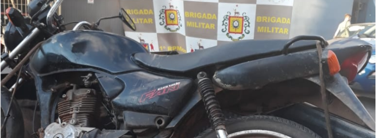 Brigada Militar recupera motocicleta furtada no interior de Santa Maria