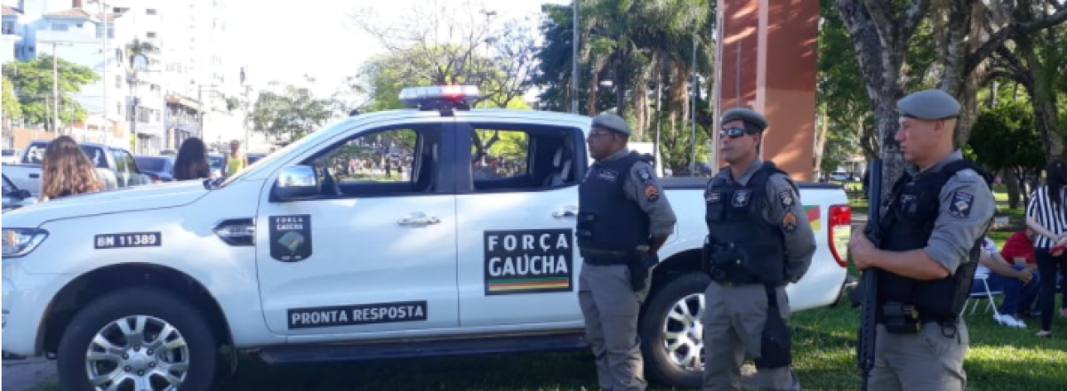 Força Gaúcha reforçou segurança no final de semana em Santa Maria