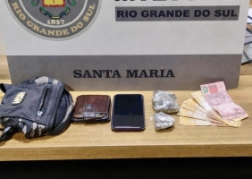 Jovem é preso com 70 gramas de maconha em Santa Maria