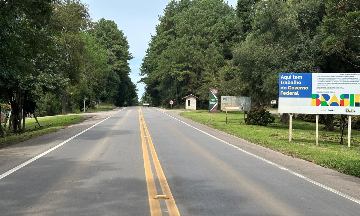 DNIT retoma sistema de Pare e Siga na BR-158 em Itaara