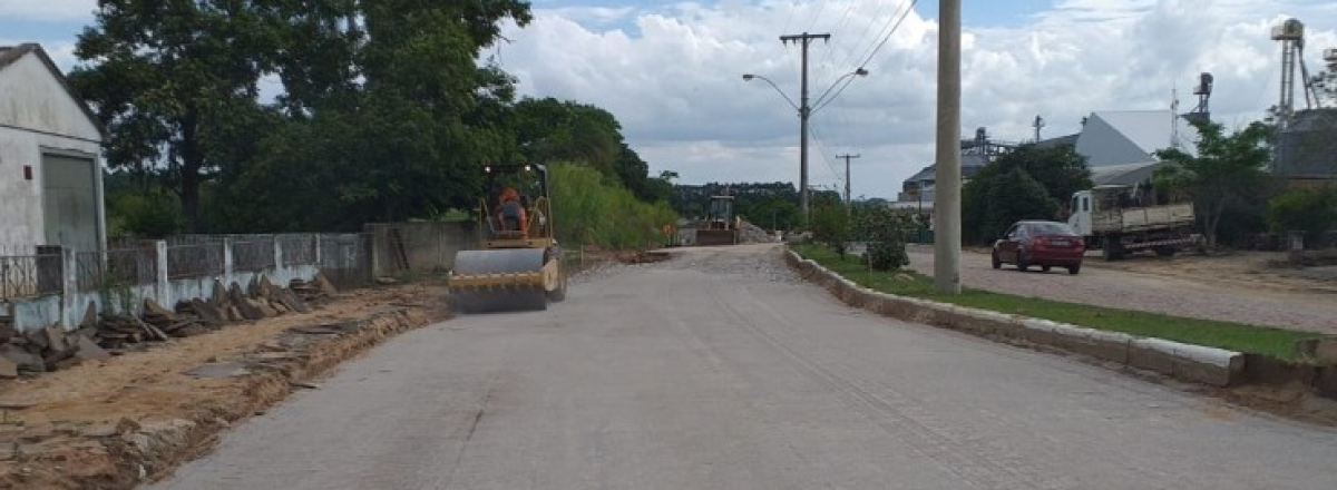 Trecho urbano da ERS-149 está em obras de pavimentação em Formigueiro