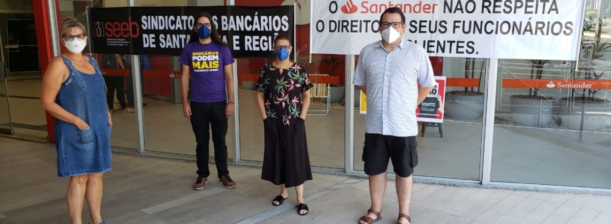 Agências do Santander estão paralisadas em Santa Maria