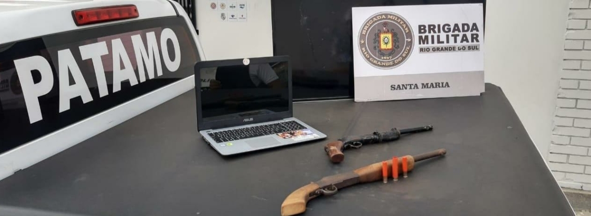 Jovem é preso com duas armas artesanais em Santa Maria